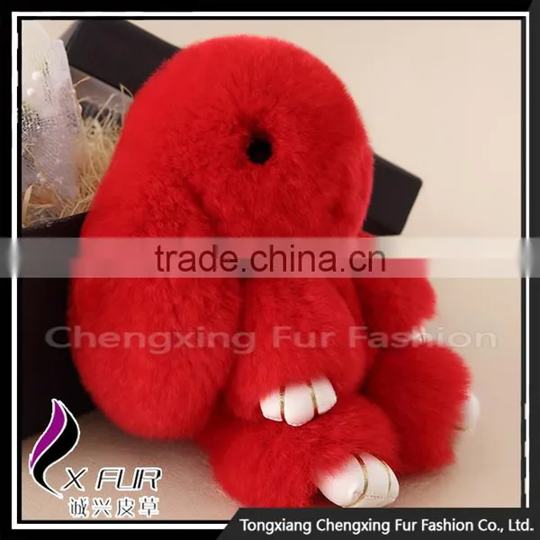 CX-R-10 Genuine Rabbit Fur/Rabbit Toy Fancy Promotion Custom Key Chain photo-3