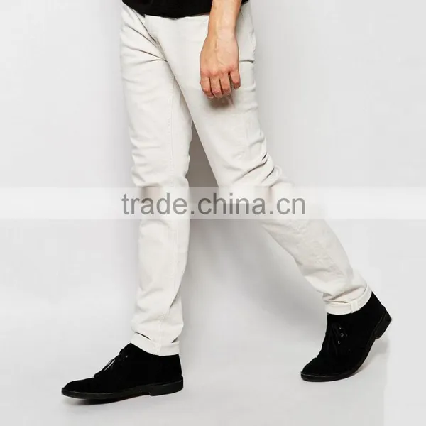 White Plain Denim New Style Jeans Pent Men Wholesale China photo-4