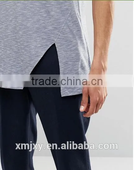 China Supplier o Neck t Shirt Irregular Cutting Mens t Shirt photo-3