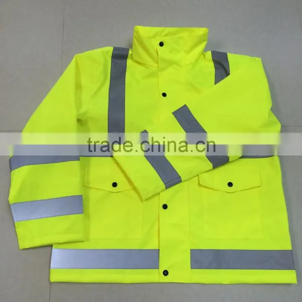 New Design Custom High Visibility Outdoor Adult Waterproof Polyester Rainwear Rain Coat