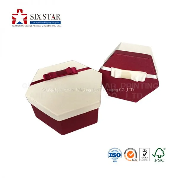 Top Selling Red and White Customized Gift Cardboard Boxes With Bowknot in Chinese Factory photo-2