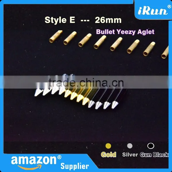 (MOQ:100pcs) 26mm Yeezy Lace Bullet Metal Tips for Sneaker Shoes - Metal Aglets Shoelaces Tips Replacement for Air Yeezy Shoes photo-3