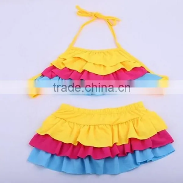 Fashion Sweet Two Piece Kids Bikini Swimwear Muslim Swimwear Fashion Swimwear photo-3