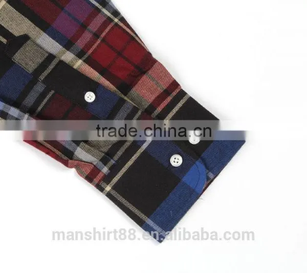 New Fashion Men Dress Shirt Men Causal Shirt Flannel Plaid Men Shirt 2017 photo-3
