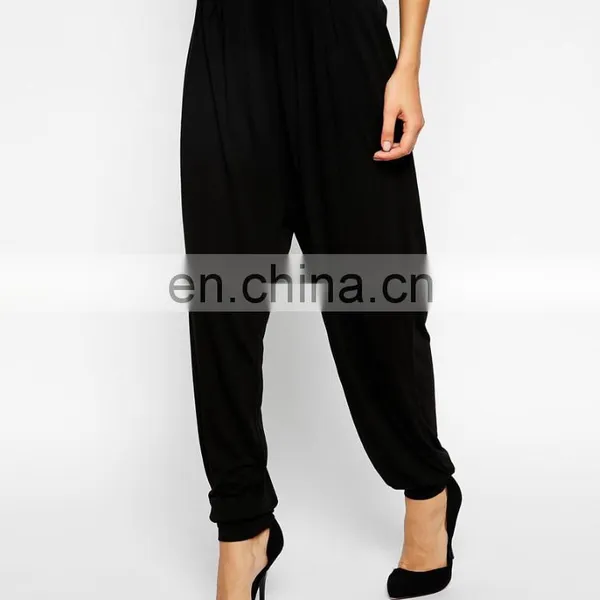 Fashion Elastic Band Leg Open Women's Harem Pants photo-4