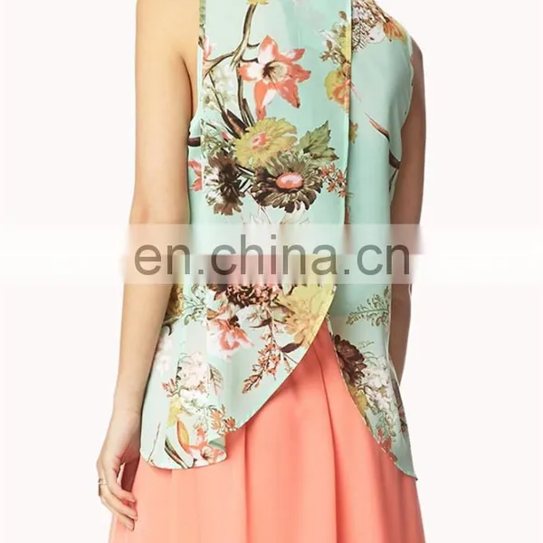 2016 Ladies Wholesale Clothing in USA Tulip Back Shirt/top/blouse photo-3