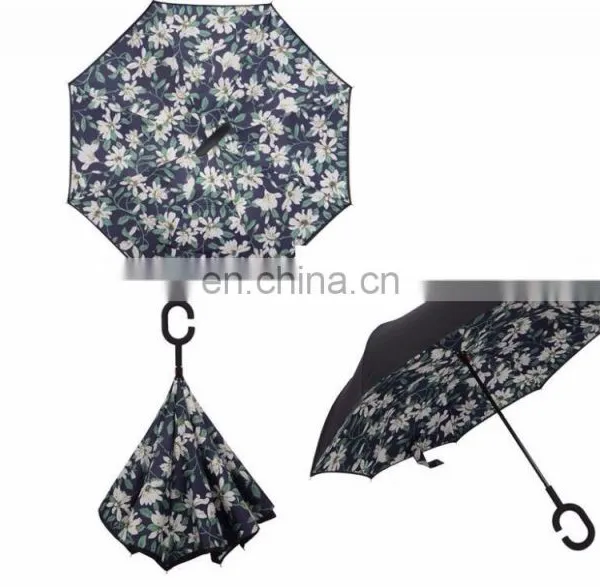Sale Online AUTO OPEN High Quality Double Layers Windproof Upside Down Umbrella Reversed Umbrella photo-6