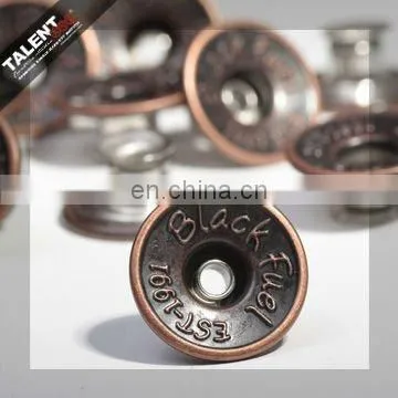 Custom Brand Logo Aluminum Metal Jeans Button photo-3
