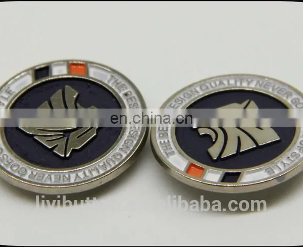 Round Metal Clothing Label, Decorative Contrast Tin Garment Label With Cheap Price photo-5