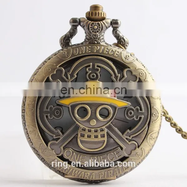 Large Fashion Retro Personality Epoxy Skull Pirate Quartz Unisex Pocket Watch Jewelry For Students Gift photo-3