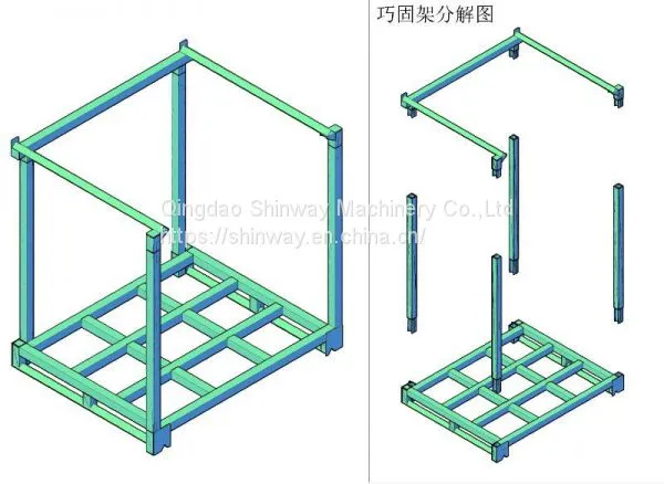 Warehouse Stacking Steel Tire Pallet With Detachable Posts photo-4