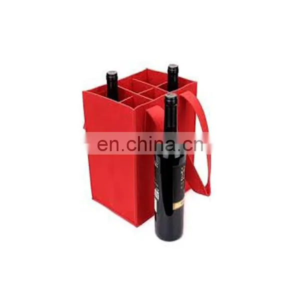 Felt Red Wine Single Bottle Bag for Gifts photo-6