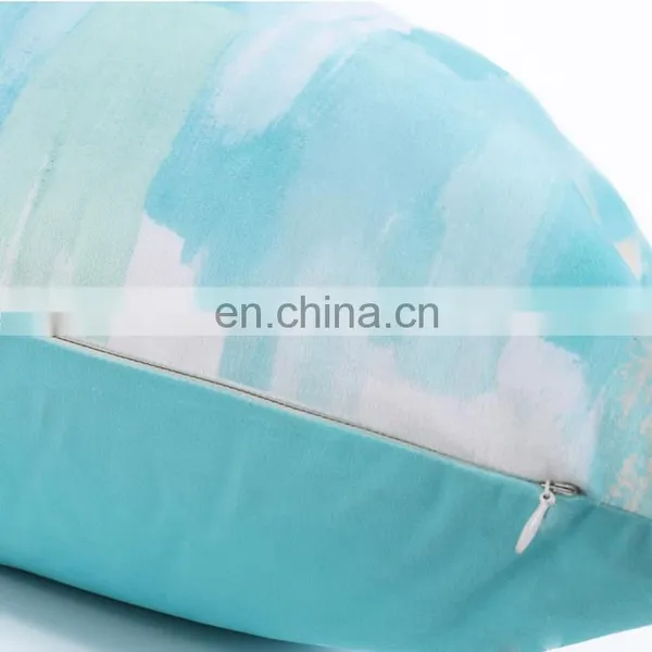 Square Decorative Polyester Velvet Ink Painting Cushion Covers Pillowcases Cojines Decorativos photo-4