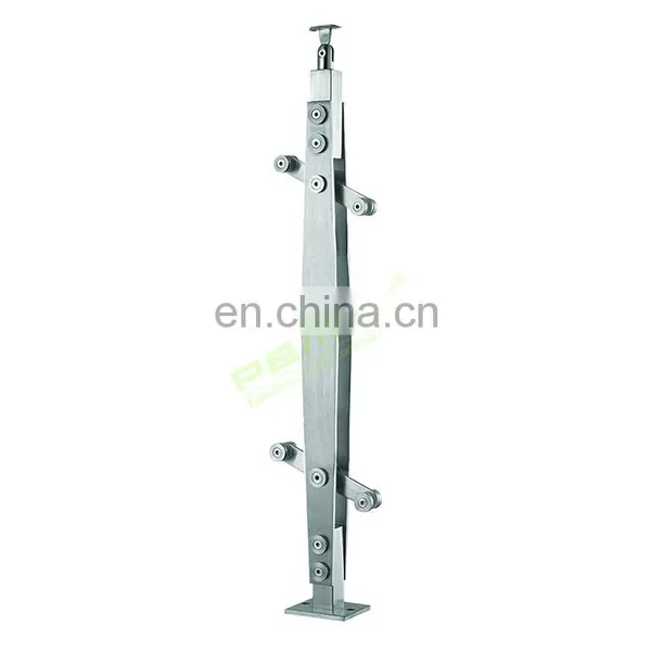 New Fashion Deck Post Sus 304 Balustrade Glass Balcony Railing Stainless Steel Railing Prices photo-4