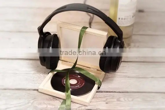 Custom Logo Unfinished Wooden CD Box,wood Dvd Boxes Accept OEM photo-3