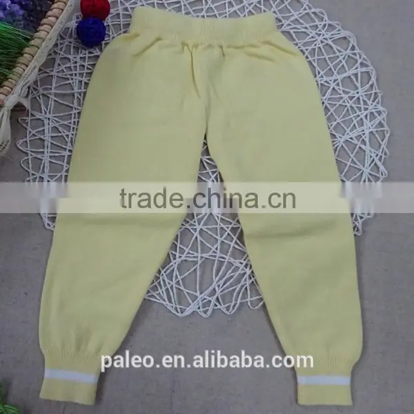 Factory Sale White 100% Cotton Knitting Child Sweater Long Pants photo-4