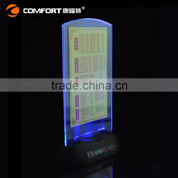 Plastic/Acrylic/ABS Material Acrylic Bar Led Menu Holder photo-4