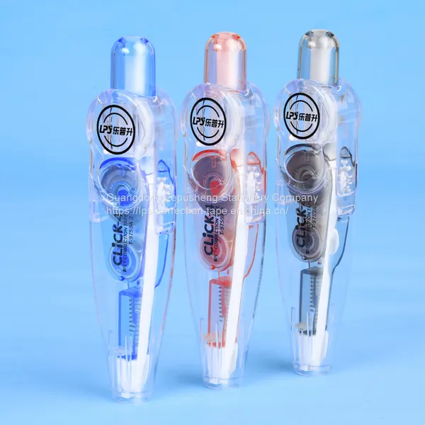 Factory OEM Office School Kids Refillable Correction Tape 5mm*6M Click Type White Out Tape photo-2