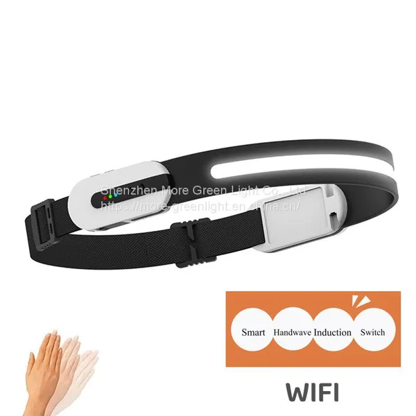 Waterproof Camping Helmet Flashlight Headlight Silicone COB Sensor Head Lamp Light Type-C Rechargeable Led Headlamps photo-4