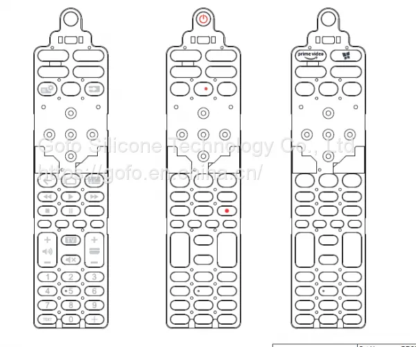 Manufacturer Silicone Button Silicone Button For TV Remote Control 41 Buttons NEFLIX GOOGLE