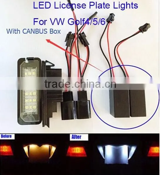 Direct Manufacture Golf 5 Golf 6 Golf 7 Led License Plate Light Led Tail Light License Plate Light for VW Golf4 Passat photo-3