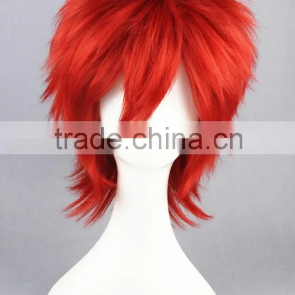 High Quality 35cm Short Straight UTA NO PRINCE SAMA Red Wig Synthetic Anime Wig Cosplay Hair Wigs Party Wig photo-3