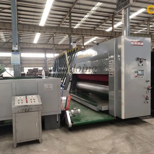 Automatic 3 colour flexo printer slotter die cutter machine