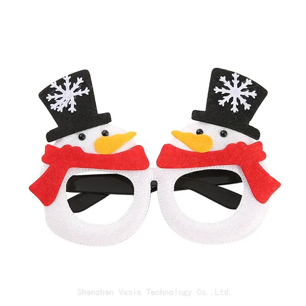 8Pcs Christmas Glasses Glitter Holiday Frames With 18 Designs for Party Accessories photo-5