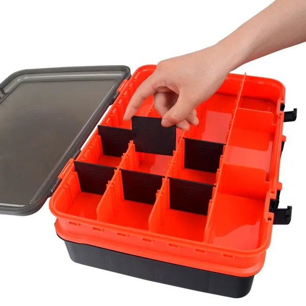 Two Tier Tackle Box for Fishing Tools Large Size Utility Fishing Lure Box Fishing Equipment photo-5