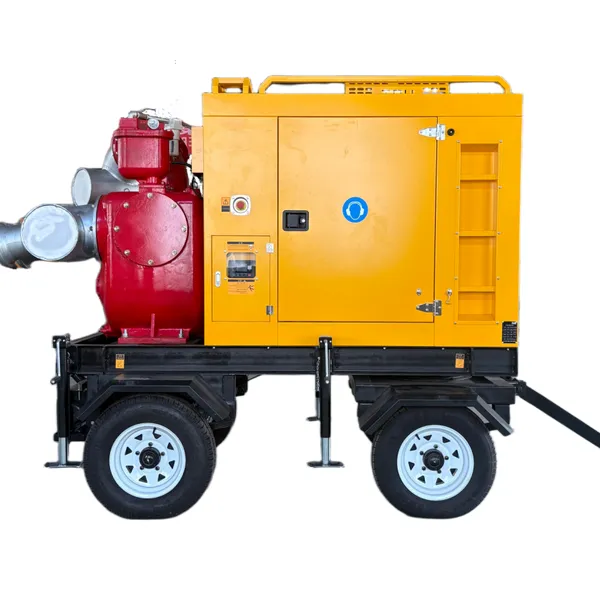 DB1000QZ-25T 1000m3/h Mobile Trailer Diesel Engine Water Pump photo-2