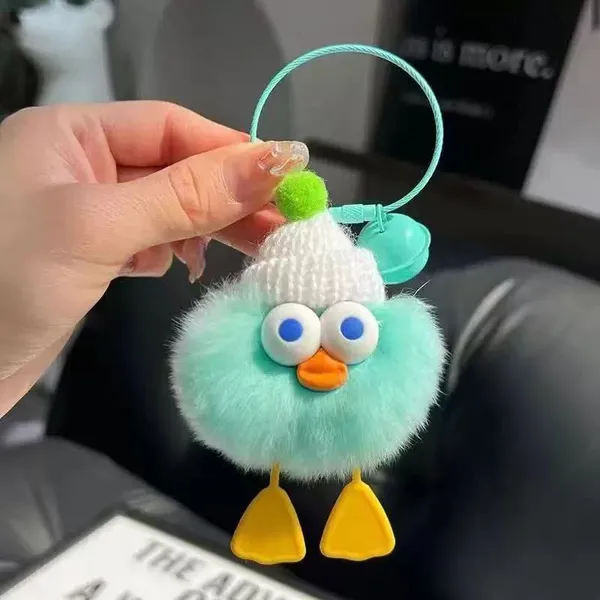Cartoon Fluffy Doll Car Key Pendant photo-3