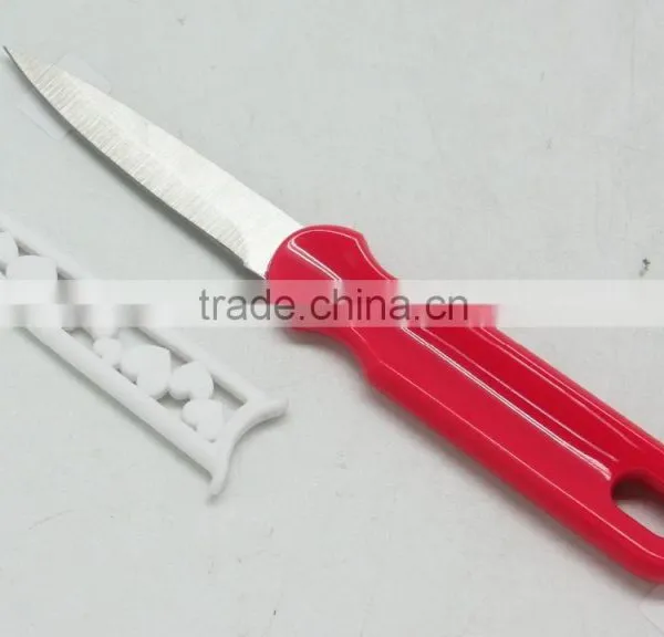 PS+2CR13 PARING KNIFE WITH WHITE COVER AND HOLE photo-2