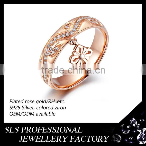 2015 Fashion Italian Style 925 Stering Silver Rose Gold Plated Beautiful Jewelry Set photo-4
