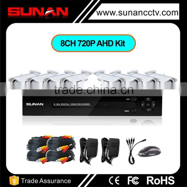 8CH 720p AHD DVR kit dvr, security camera 8ch cctv camera dvr kit