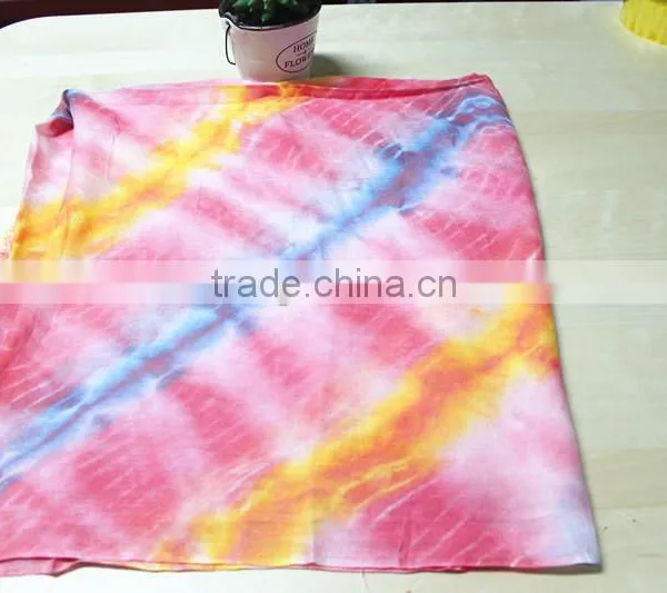 Fashionable Polyester Cotton Ties Dye Long Scarf photo-2