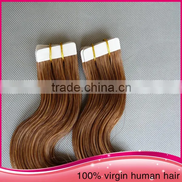 Top Quality 7a Unprocessed Double Drawn2015 Hot Sale Tape Hair Extensions Russian Hair Tape Hair Extensions photo-5