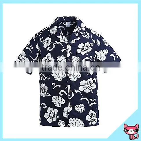 Worldwide Flower and Leaf Man Dress Shirt Slim