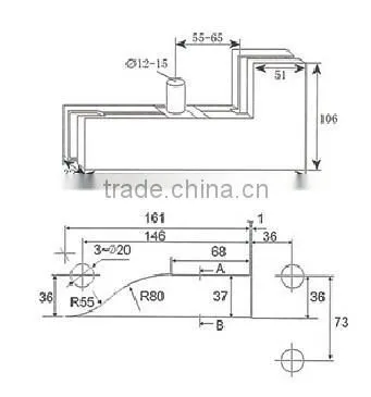 Glass Door Fitting L Corner Patch Fitting (DL-008) photo-2