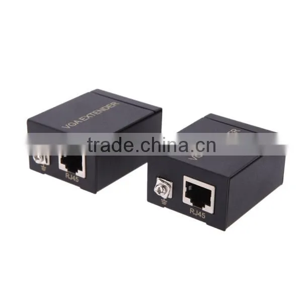 60M VGA Signal to RJ45 Signal Extender Transmitter + Receiver Set Single Ethernet Cable photo-2