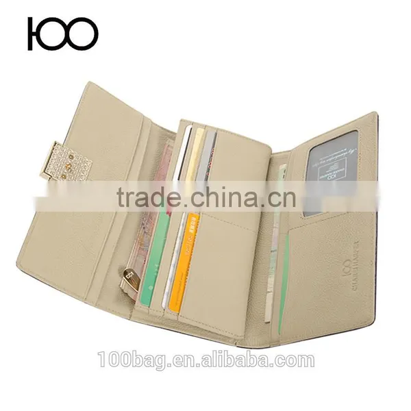 2016 Bills Folder Photo-bit Card Bit Long Section of High-end Handbags Leather Clutch Wallet Tri-fold More Fashion photo-3