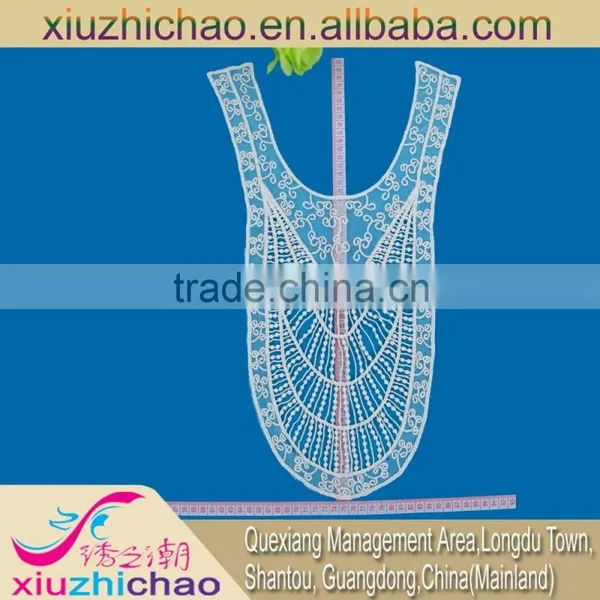 YT015 Cotton Guipure Neckline Lace Trim Applique Garment Accessories Collar Designs