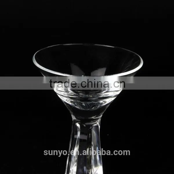 Blowning Clear Martini Glass With Heavy Thick Stem photo-3