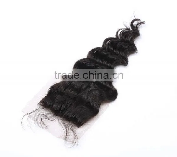 7a Peruvian Deep Wave Closure 4*4 Deep Curly Peruvian Virgin Hair Closure Cheap Wet And Wavy Human Hair Closure Piece photo-4