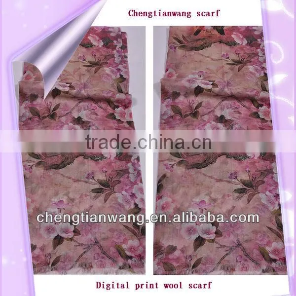 Latest Style 2014 Hot Sale 100% Wool High Quality Fashionable Scarf photo-2