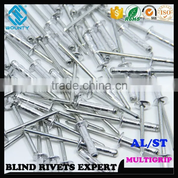 HIGH QUALITY FACTORY DOME HEAD ALUMINUM STEEL MULTIGRIP RIVETS photo-3