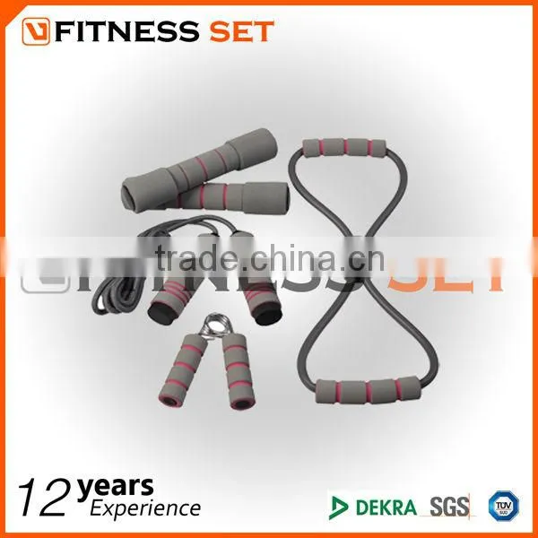 Toning Tube Soft Dumbbell Handgrip Jumprope in Training Set