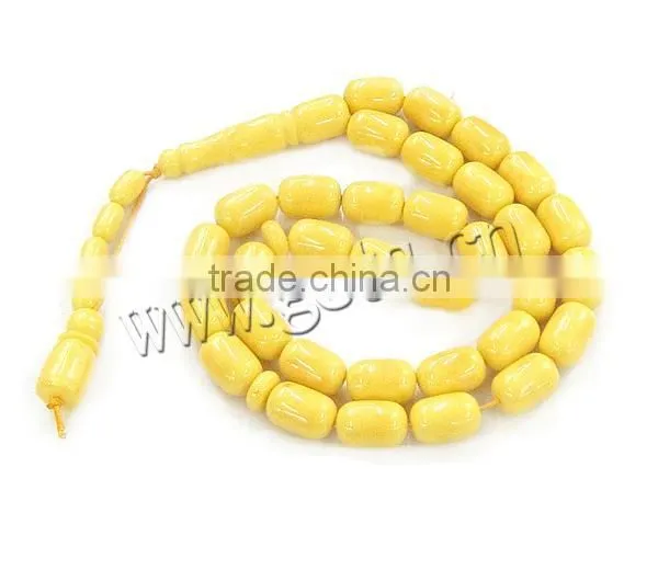 Imitation Amber Muslim Round Resin Prayer Tasbih Bead