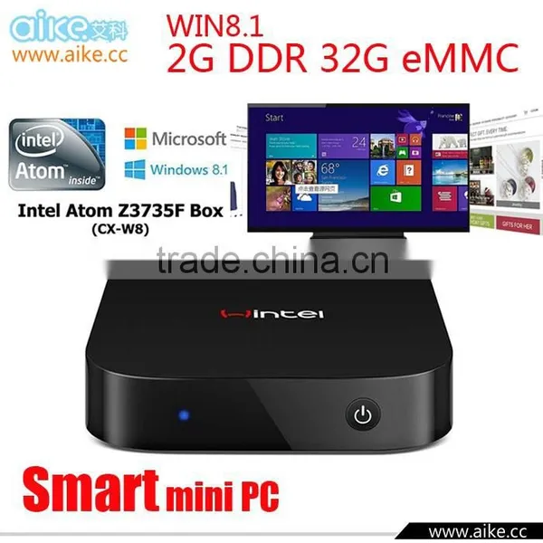 New! 2016 MINI PC Intel Quad Core CPU Mini Computer 2G 32G ROM Wintel Android TV Box Bluetooth Multimedia Player