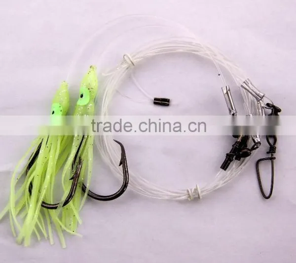 Groper Heavy Duty Rigs Two or Three Luminous Squids 13/0 Recurve Circle Hooks Effective on Other Deep Water Fish photo-4