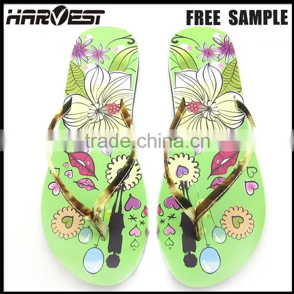 Beautiful Slippers for Girls , Fuzhou Girly Eva Slipper With Pvc Strap photo-5